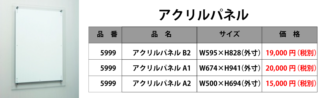 アクリルパネル詳細画像